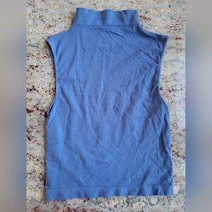 UPF 50+ Mock neck Crop Tank Sun Top Women's Medium Stretch (Some Pilling)